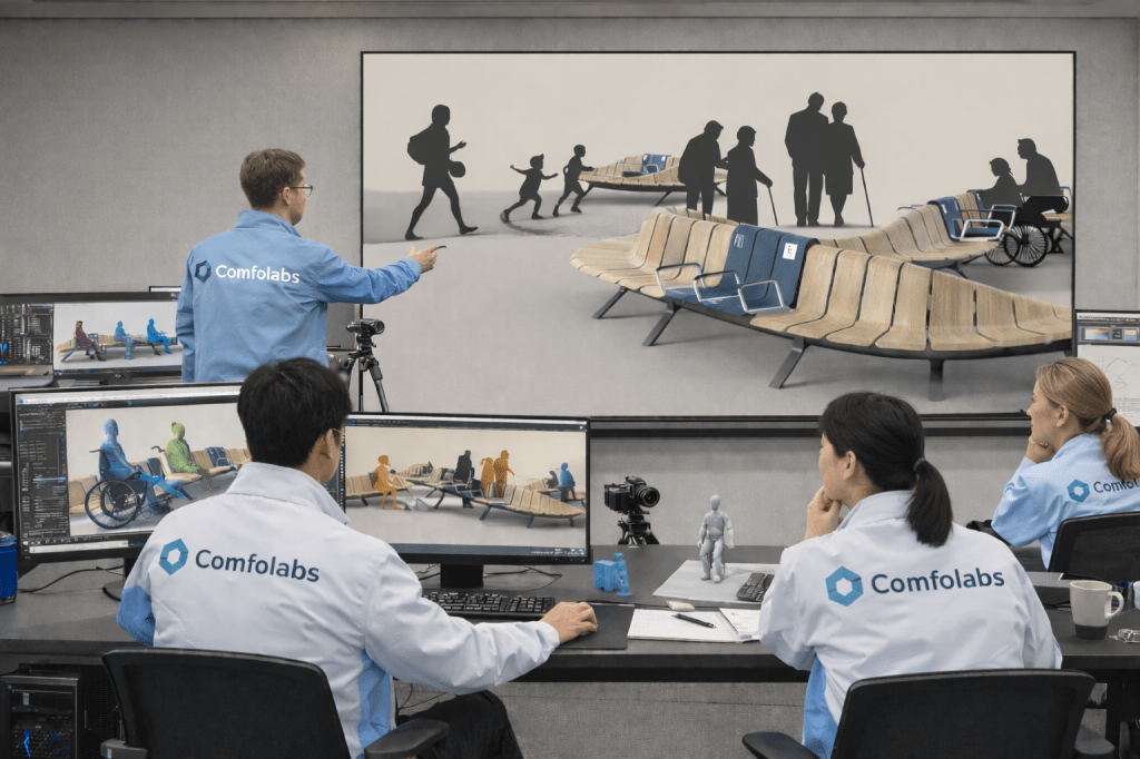 휴게·라운지 의자 설계는 왜 ‘앉기 포즈 3D 데이터’에서&nbsp;시작되는가